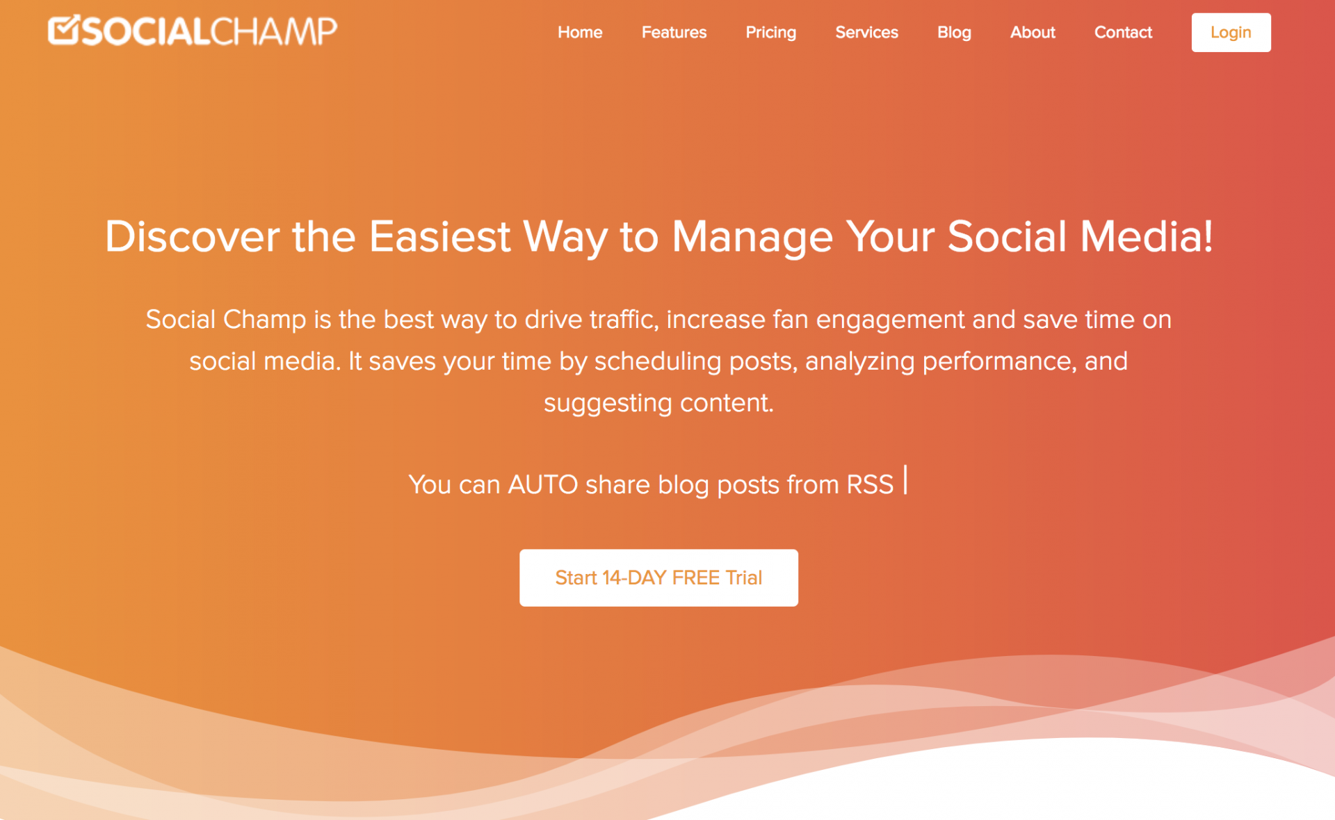 Die SocialChamp-Homepage