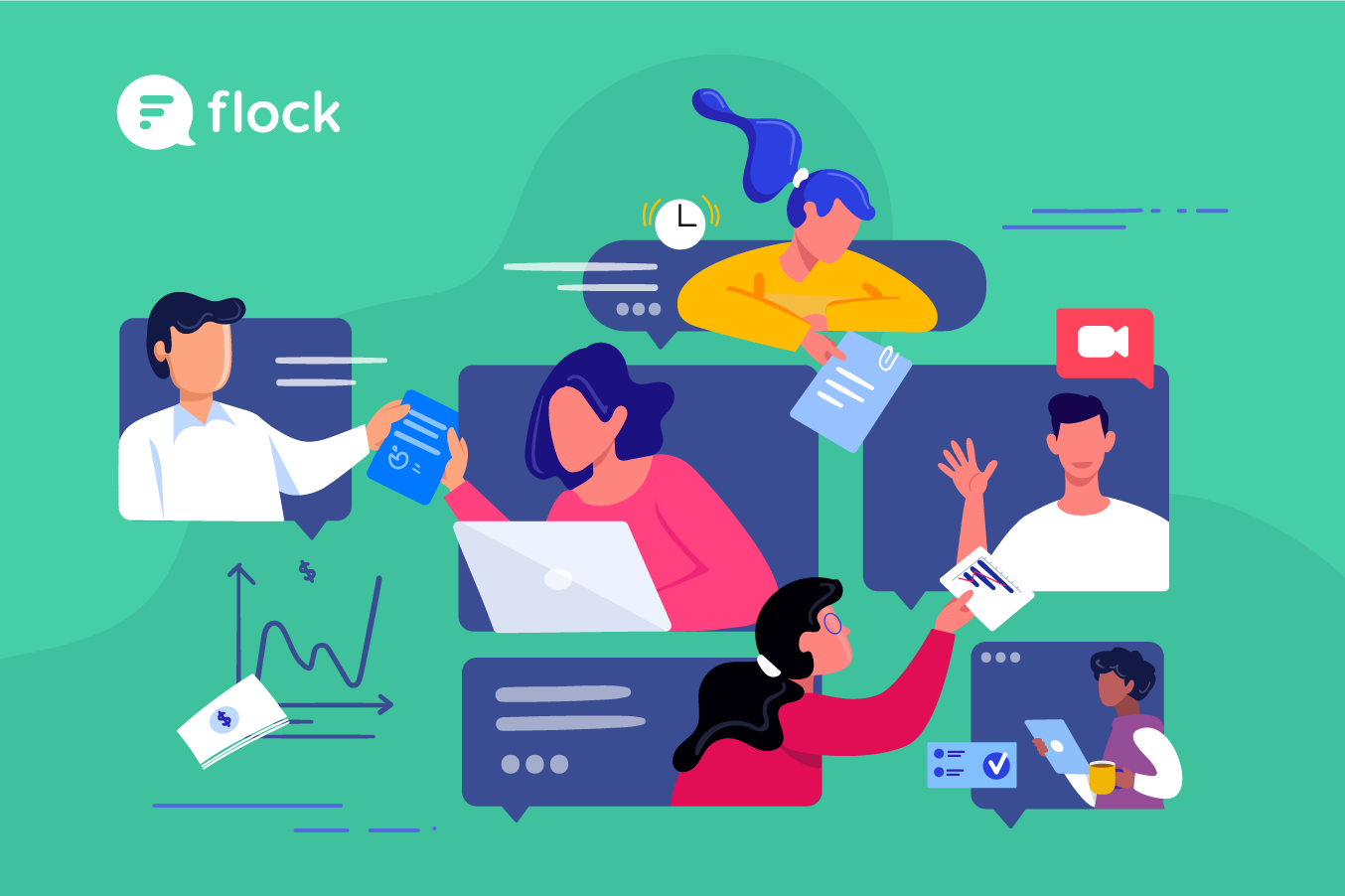 การทำงานร่วมกันทางไกลใน Flock