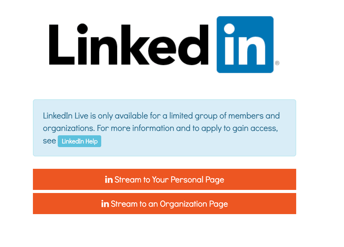 SwitcherStudio'da LinkedIn Profili veya Şirket sayfasını seçin