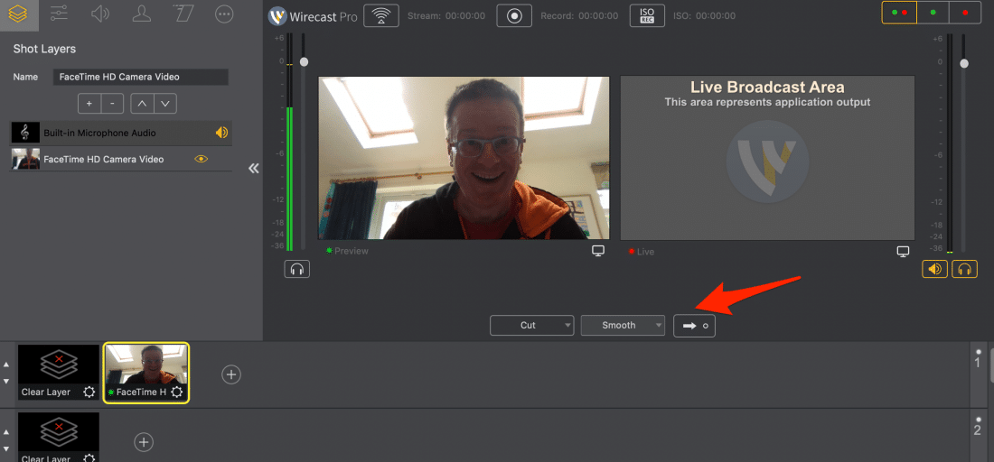 Wirecast'te Önizleme ve Canlı Görünümler