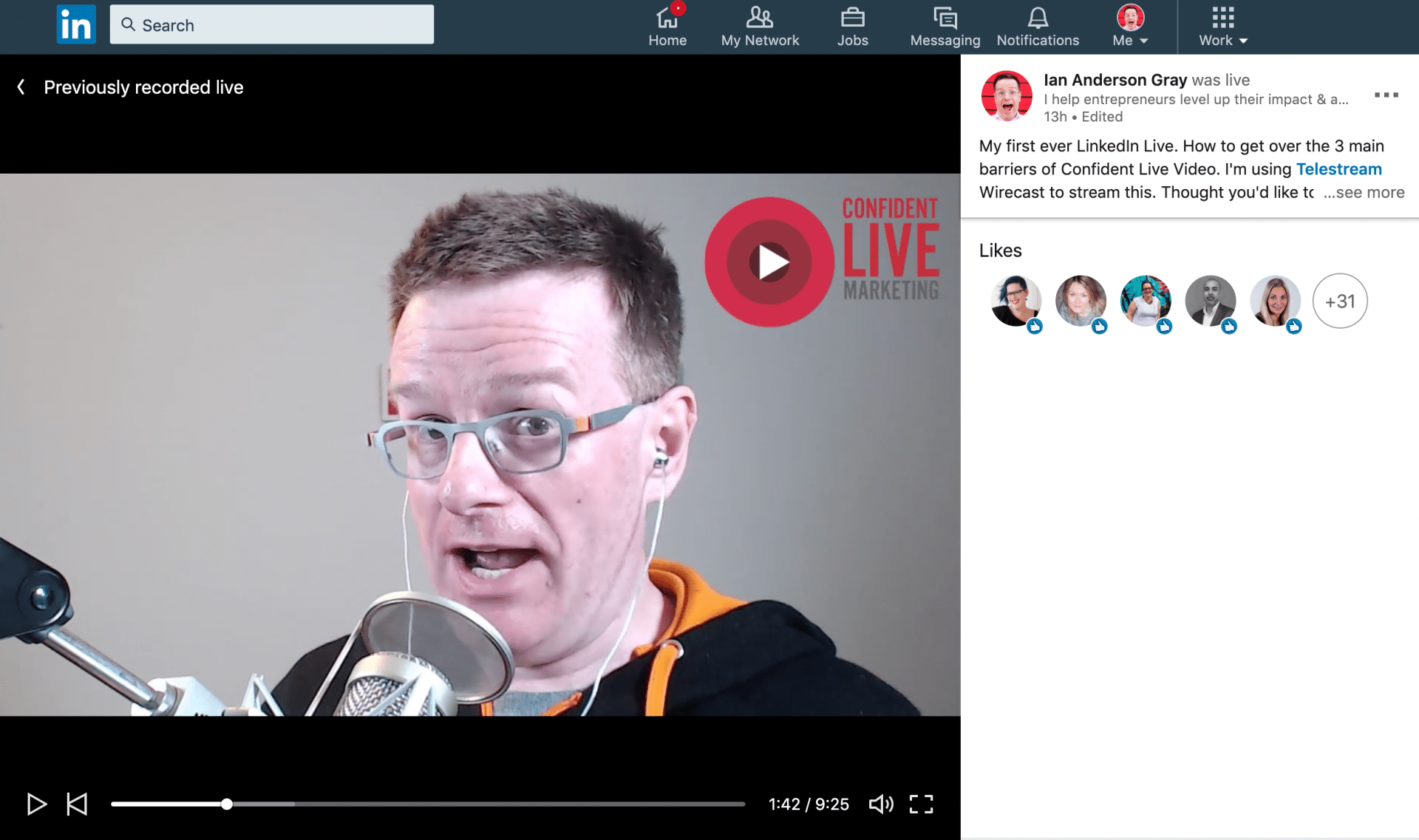 İlk LinkedIn Canlı Videom