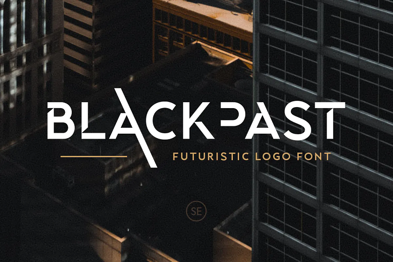 Blackpast futuristische Schriftart
