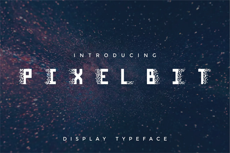 Pixelbit futuristische Schriftart