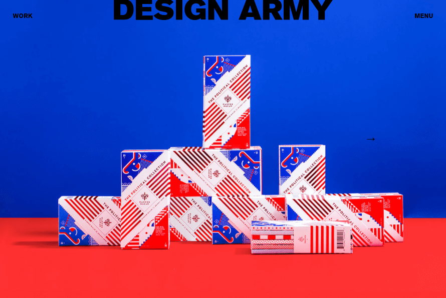 Portofoliu de design grafic al armatei de design