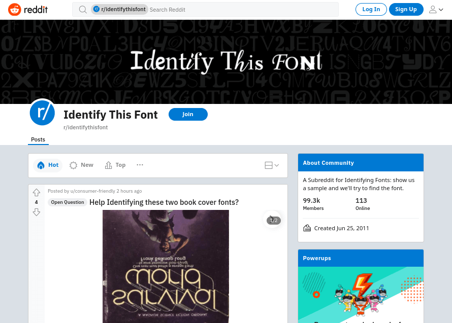 Reddit-このフォントを特定する