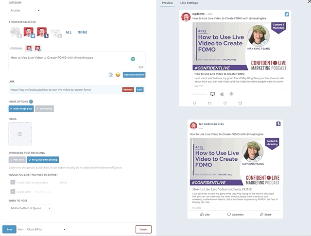 Publishing in SmarterQueue