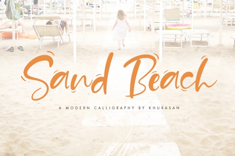 Sand-Strand-Schriftart