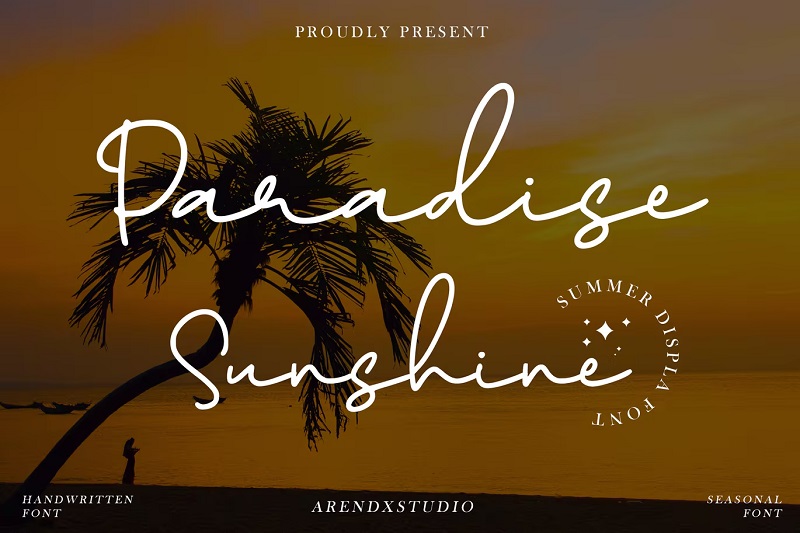 Paradise Sunshine-Schriftart