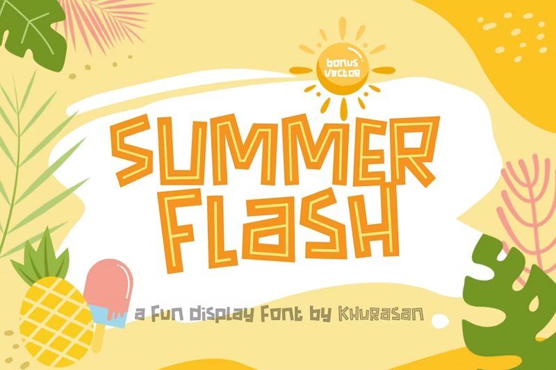 Sommer-Flash-Schriftart