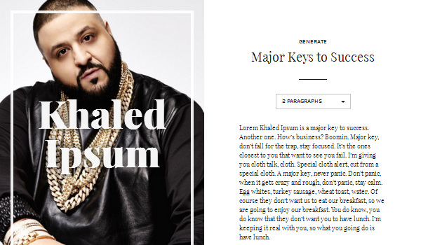 Khaled Ipsum