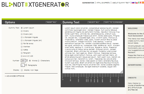 Blindtext-Generator