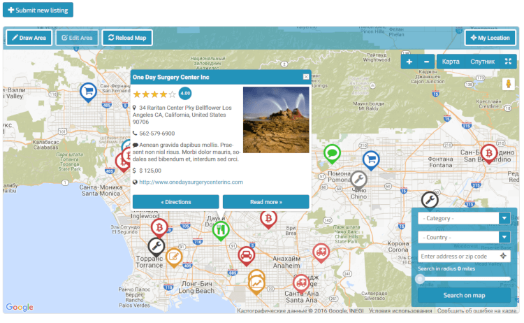 Localizador de mapas de Google