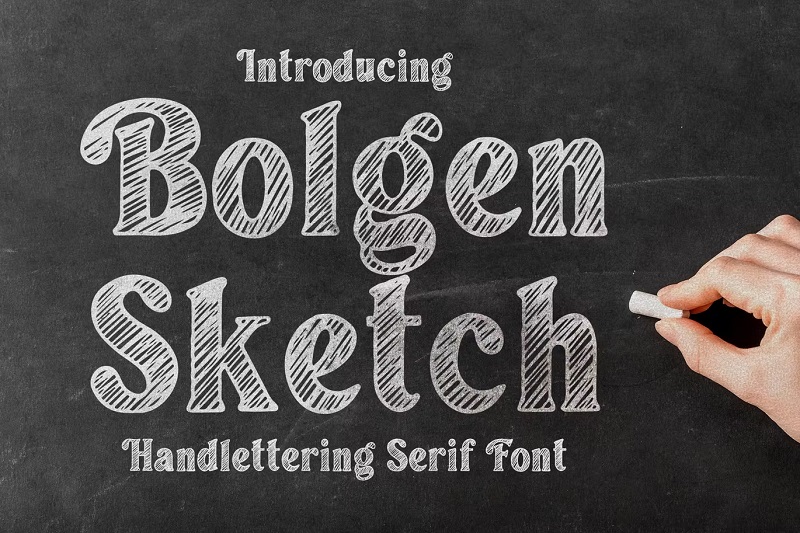 Font tulisan tangan Bolgen Sketch
