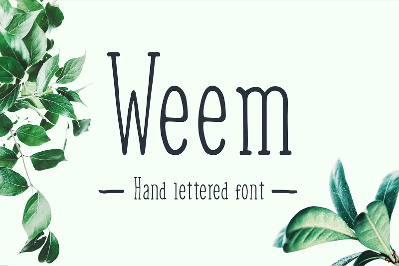 Font tulisan tangan Weem