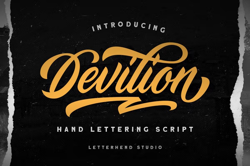# 1 font tulisan tangan - Devilion