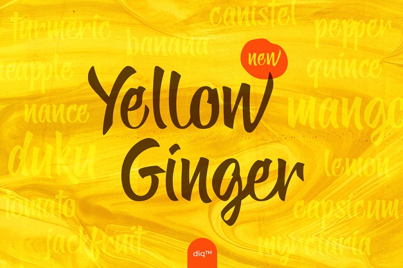 Font tulisan tangan Yellow Ginger