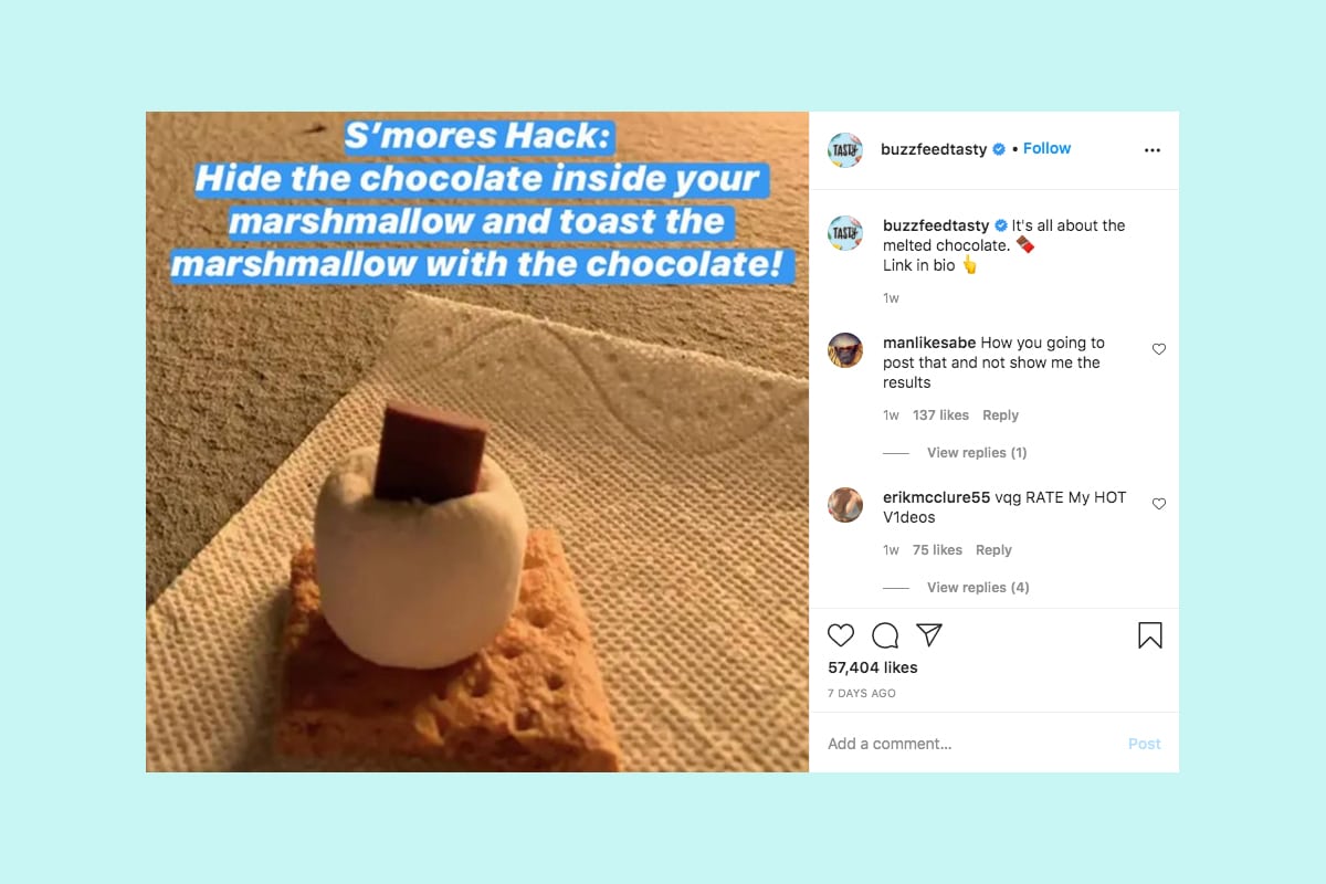 (Fonte: <a href="https://www.instagram.com/p/CDZQEChFI5Z/">Buzzfeed Tasty</a>)
