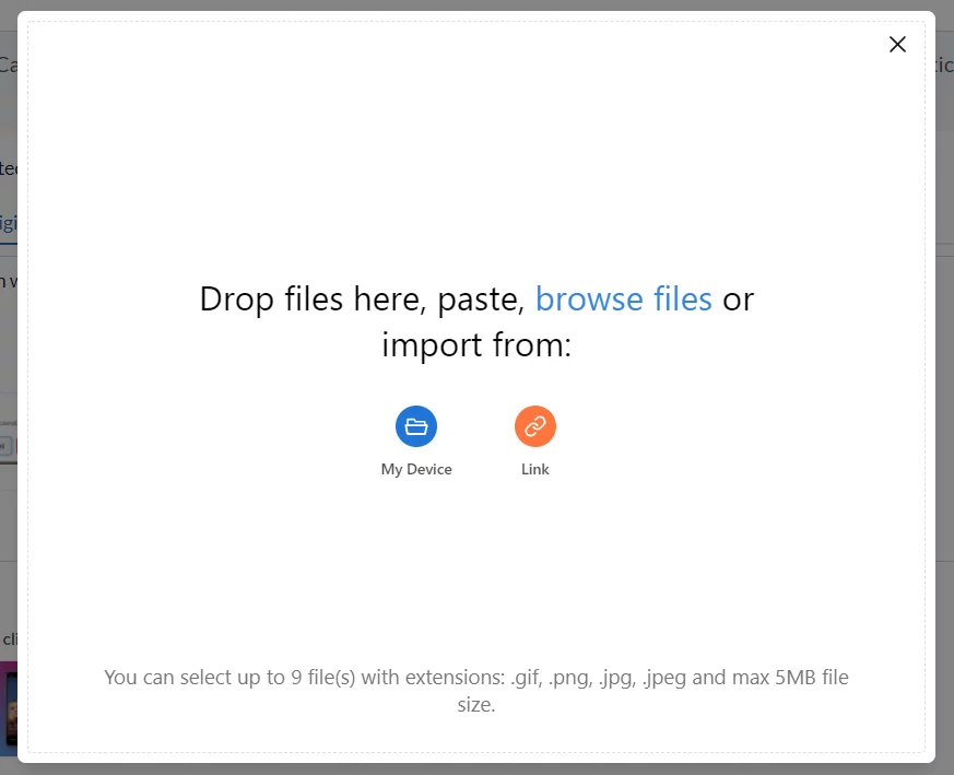 Aggiunta di immagini o video nell'editor di Postfity