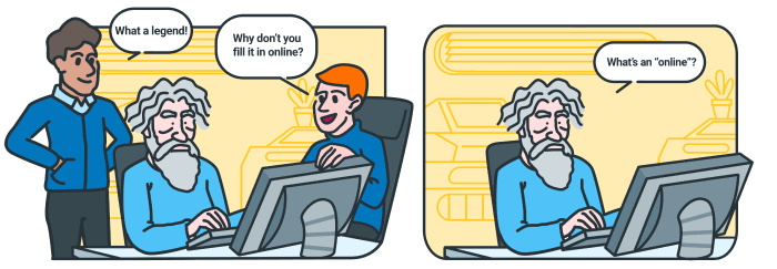 Lembar Excel vs komik lembar waktu