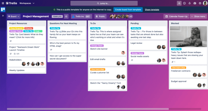 ภาพหน้าจอของ Trello-นาที