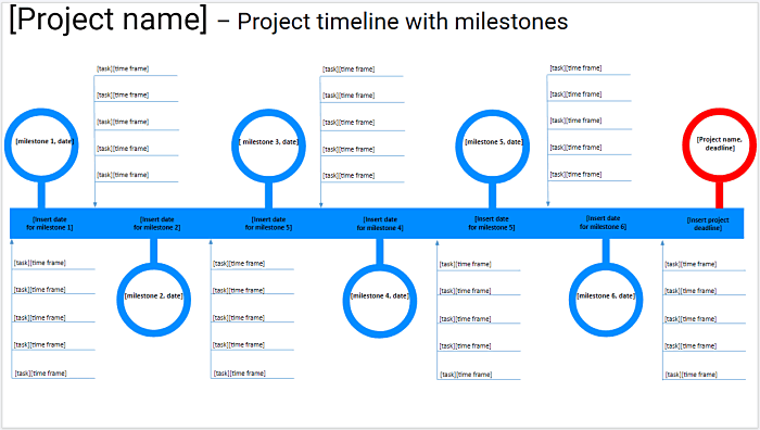 Cronología del proyecto con hitos