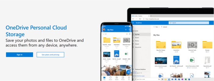 Herramientas para compartir archivos y almacenamiento en la nube - OneDrive