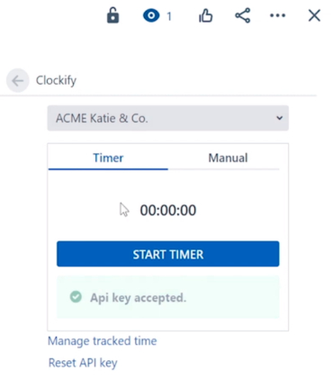 Jira Clockify 计时器