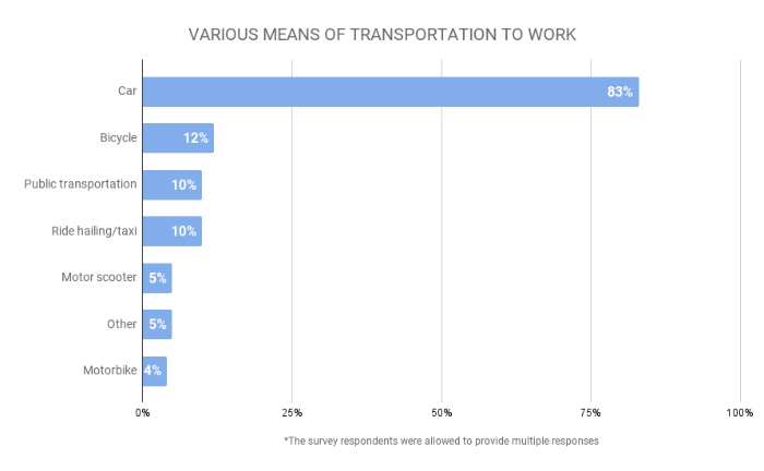 RÓŻNE ŚRODKI TRANSPORTU DO PRACY Modes of transportation in the USA