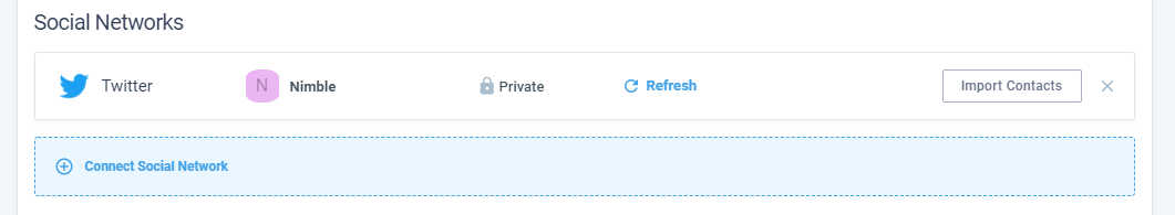 การเชื่อมต่อโซเชียลมีเดีย (Twitter) ใน Nimble