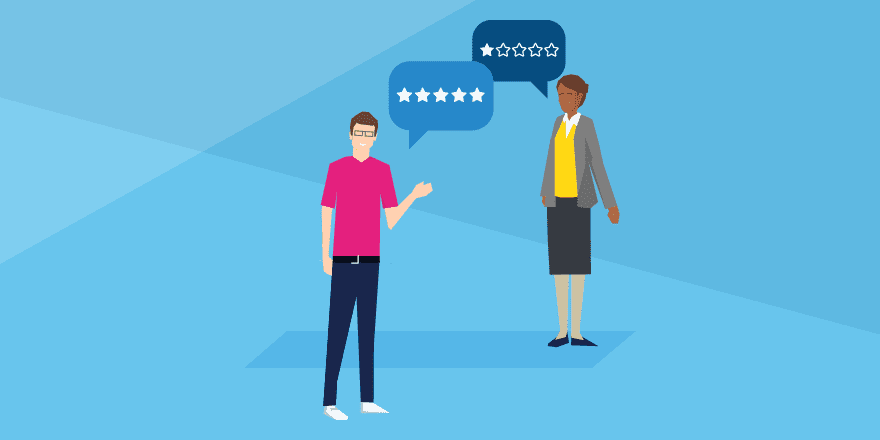 un gráfico que representa escuchar los comentarios de los clientes