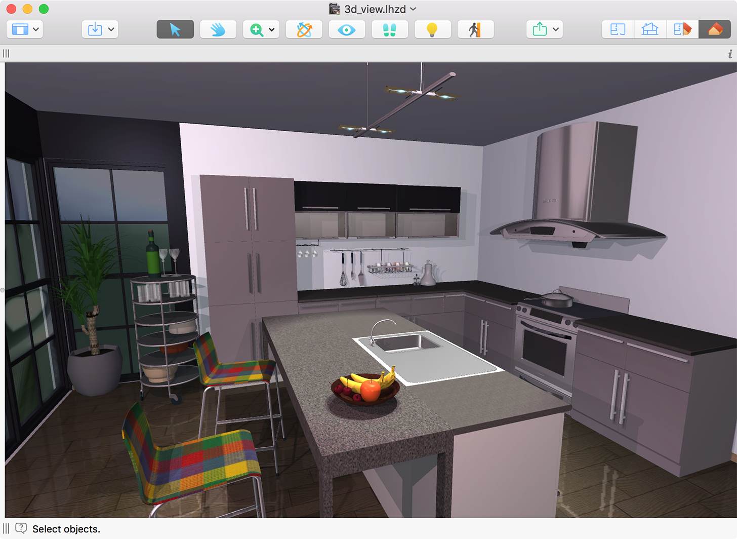 Visualizzazione 3D in Live Home 3D