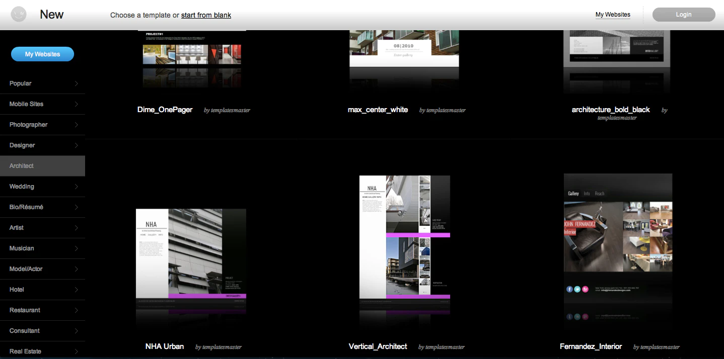 <p>Scelta di un modello di sito Web in IM Creator</p> <p>Choosing a website template in IM Creator</p>