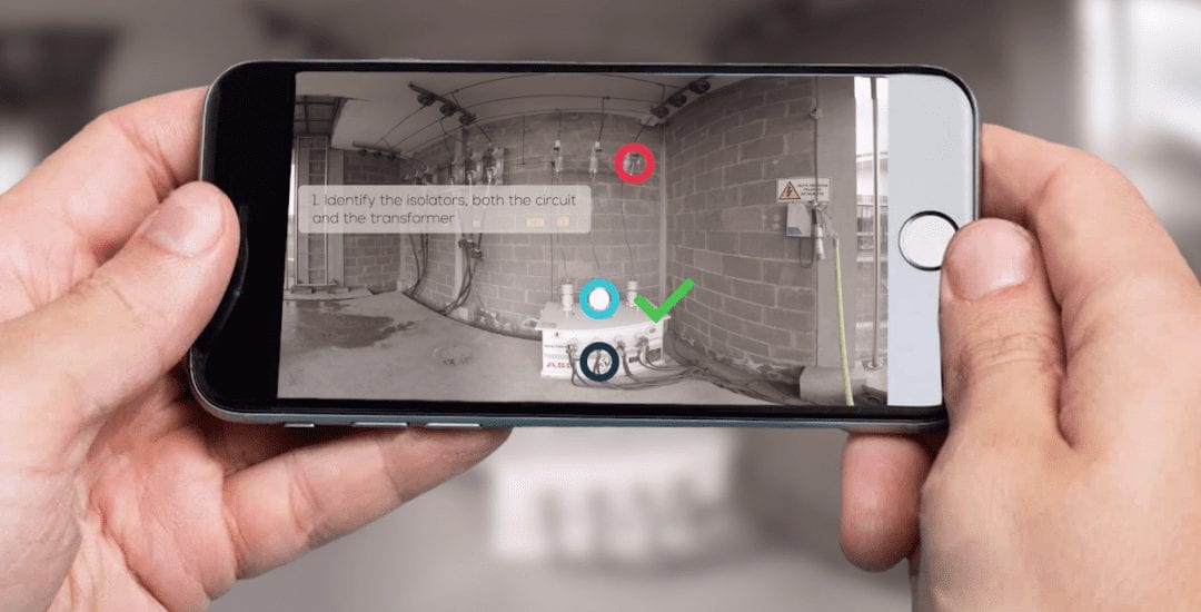 Un ejemplo de soporte de rendimiento de realidad aumentada en un teléfono inteligente.