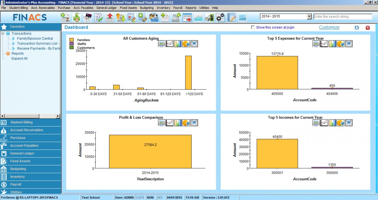 Software de contabilidad escolar - Rediker