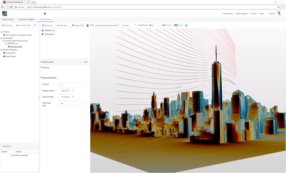 <p><i><span style="font-weight: 400;">Simulación de flujo externo en </span></i><a href="https://www.capterra.com/p/145960/ SimScale/"><i><span style="font-weight: 400;">SimScale</span></i></a><i><span style="font-weight: 400;"> ( </span></i><a href="https://www.capterra.com/p/145960/SimScale/"><i><span style="font-weight: 400;">Fuente</ span></i></a><i><span style="font-weight: 400;">)</span></i></p> <p><i><span style="font-weight: 400;">External flow simulation in </span></i><a href="https://www.capterra.com/p/145960/SimScale/"><i><span style="font-weight: 400;">SimScale</span></i></a><i><span style="font-weight: 400;"> (</span></i><a href="https://www.capterra.com/p/145960/SimScale/"><i><span style="font-weight: 400;">Source</span></i></a><i><span style="font-weight: 400;">)</span></i></p>
