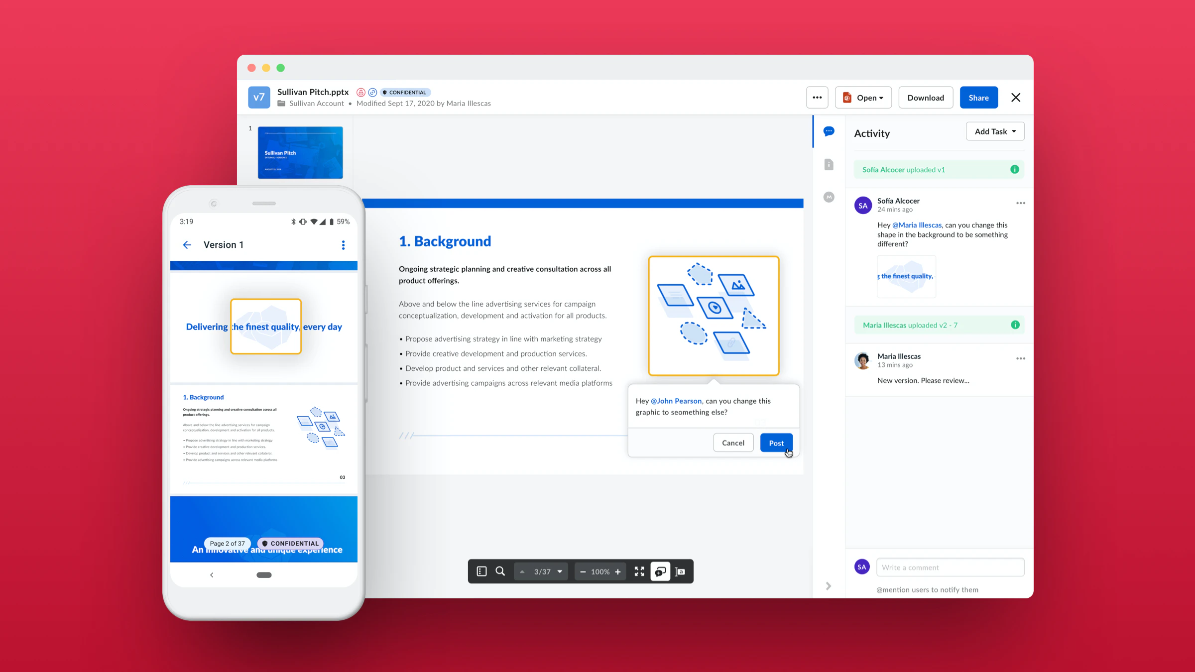 تعاون آمن قوي من أي مكان باستخدام مساحة عمل مركزية لتحرير المهام ومراجعتها وتعيينها. Power secure collaboration from anywhere with a central workspace to edit, review, and assign tasks.