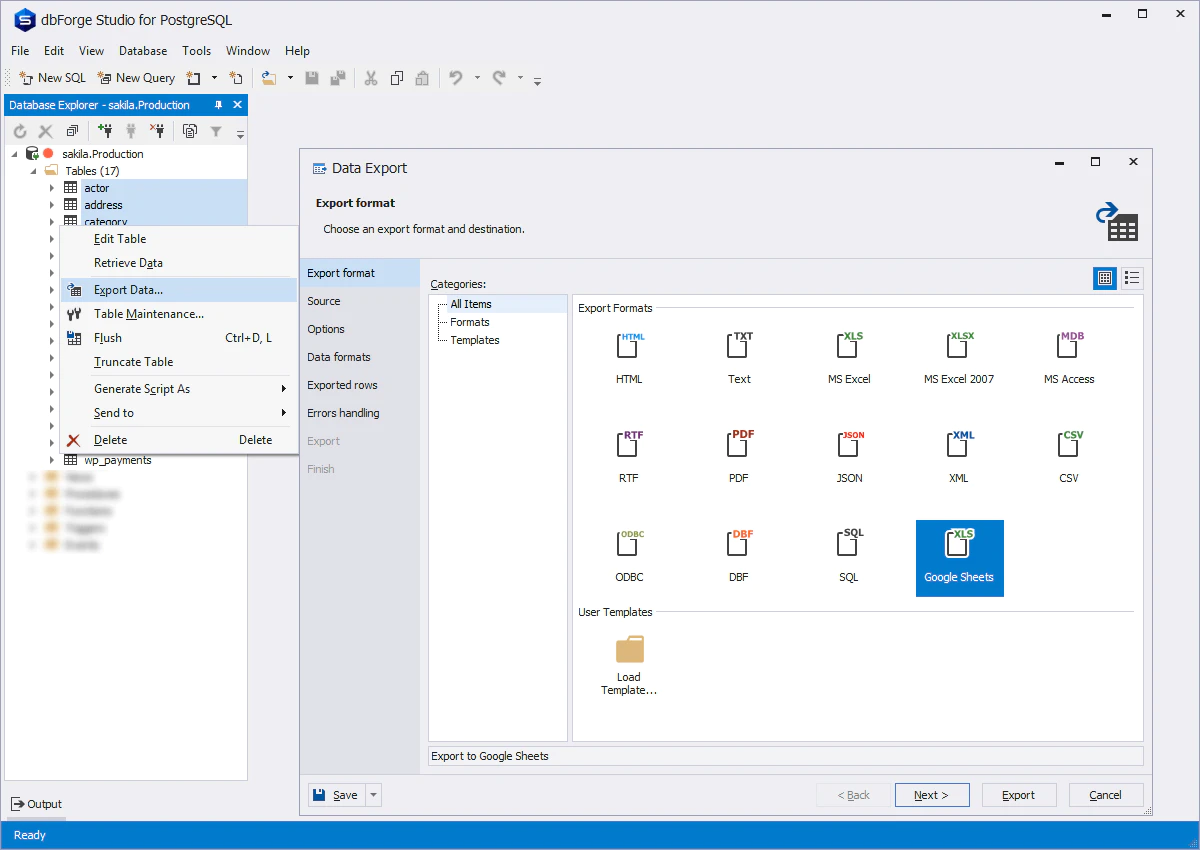 <p style="text-align: center;"><span style="font-weight: 400;">Format file yang didukung di dbForge Studio (</span><a href="https://www.capterra. com/p/196325/dbForge-Studio/"><span style="font-weight: 400;">Sumber</span></a><span style="font-weight: 400;"">)</ span></p> <p style="text-align: center;"><span style="font-weight: 400;">Supported file formats in dbForge Studio (</span><a href="https://www.capterra.com/p/196325/dbForge-Studio/"><span style="font-weight: 400;">Source</span></a><span style="font-weight: 400;">)</span></p>