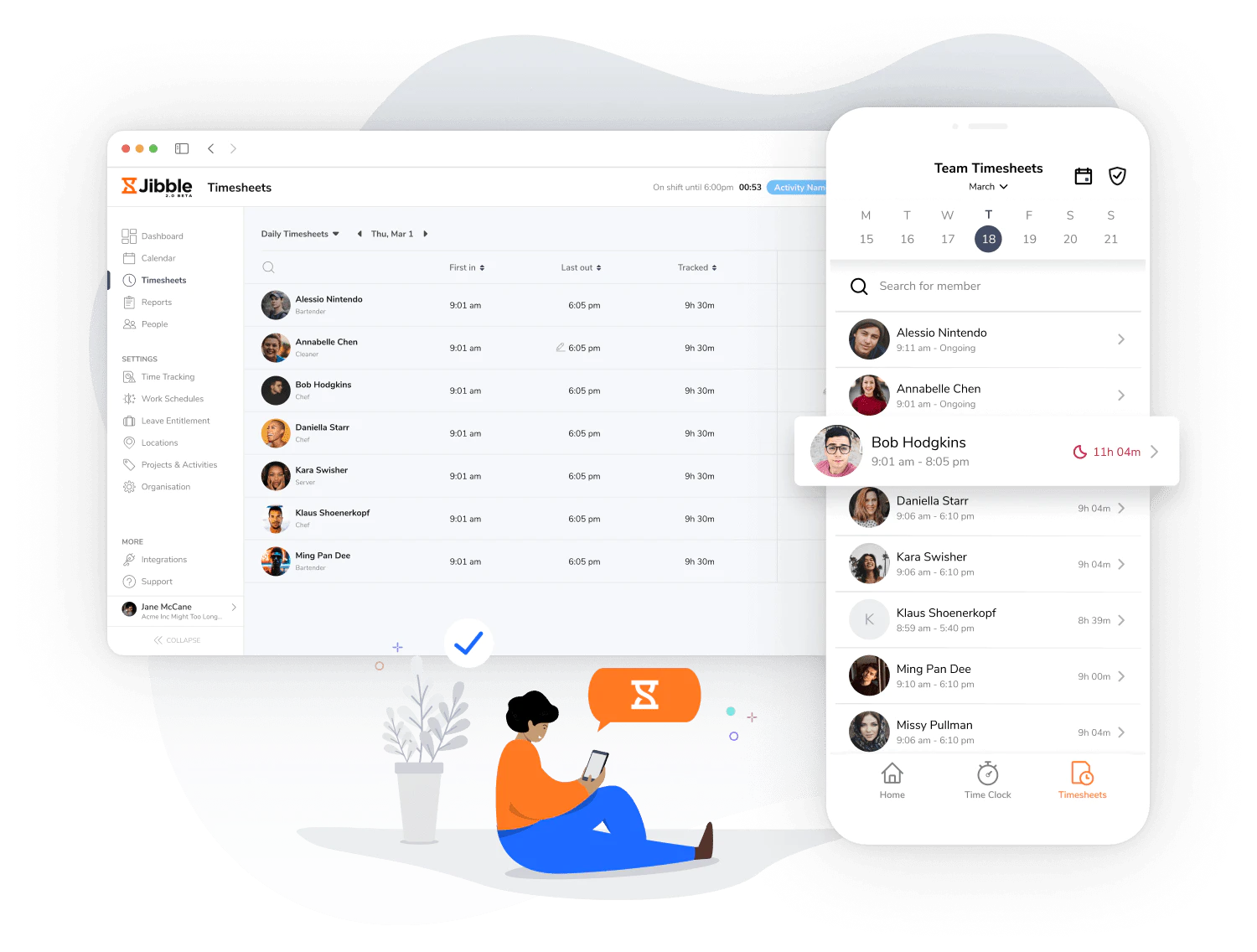 <p>Jibble'da maaş bordrosu için zaman çizelgeleri</p> <p>Timesheets for payroll in Jibble</p>