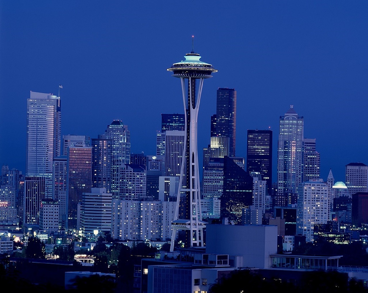 Seattle silüetinin Pixabay üzerinden görüntü