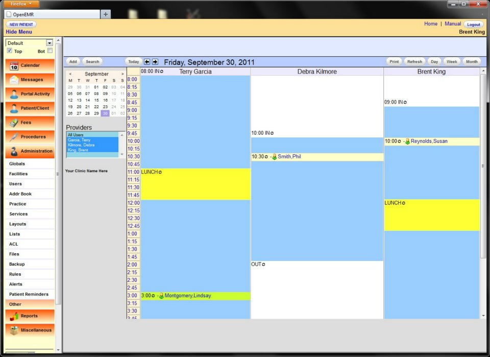 OpenEMR ile randevu planlama
