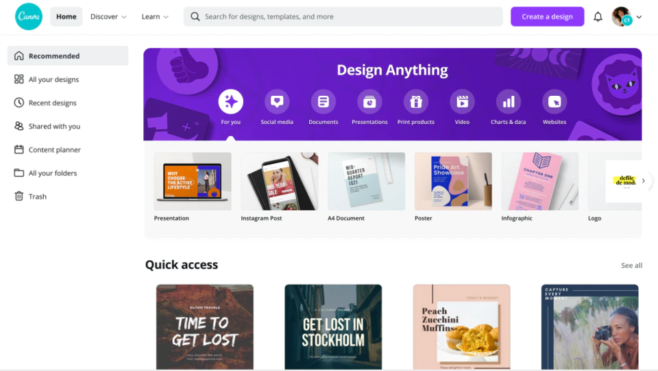 <p style="text-align: center;"><a href="https://www.capterra.com/p/168956/Canva/">Canva</a>의 디자인 카탈로그(<a href=" https://www.capterra.com/p/168956/Canva/">출처</a>)</p> <p style="text-align: center;">Design catalog in <a href="https://www.capterra.com/p/168956/Canva/">Canva</a> (<a href="https://www.capterra.com/p/168956/Canva/">Source</a>)</p>