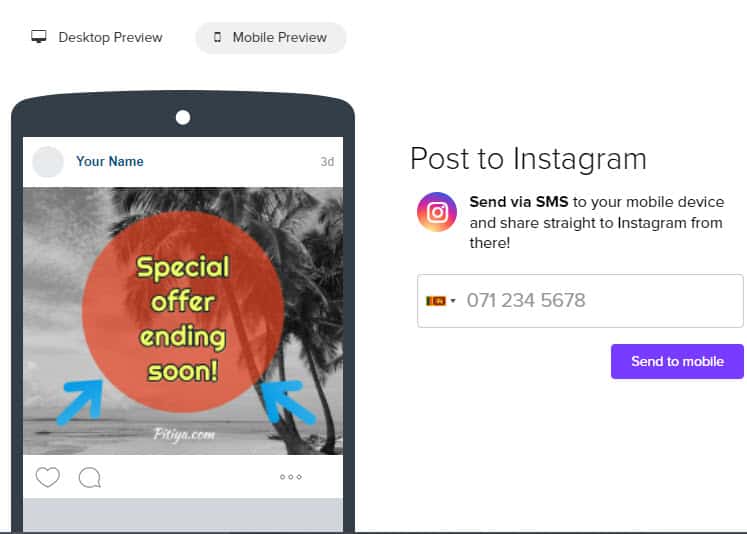 Stensil posting ke Instagram