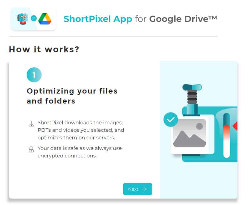 Shortpixel 应用 Google 云端硬盘