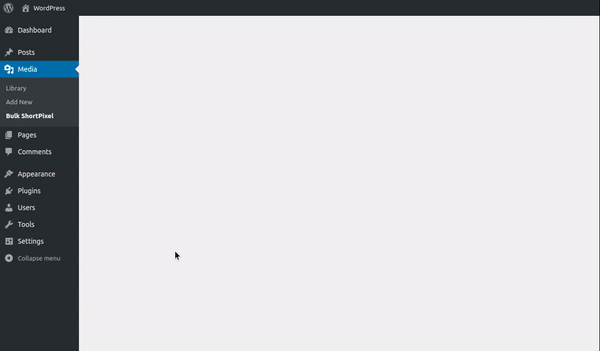 优化 WordPress 媒体库中的现有图像 bulk optimize images wordpress
