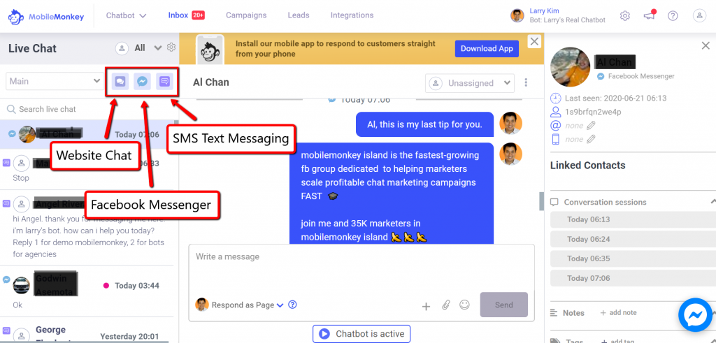 Software per chat dal vivo