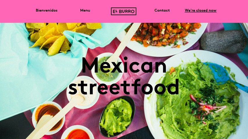 elburro.no - แรงบันดาลใจในการออกแบบเว็บไซต์ร้านอาหาร