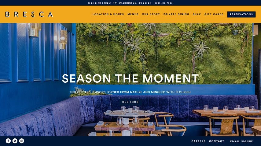 brescadc.com - แรงบันดาลใจในการออกแบบเว็บไซต์ร้านอาหาร