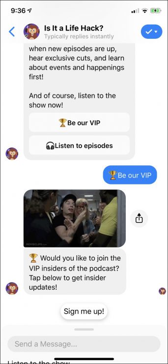 marketing tramite chatbot per podcast