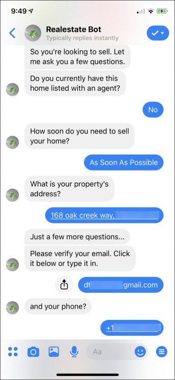marketing chatbot per agenti immobiliari