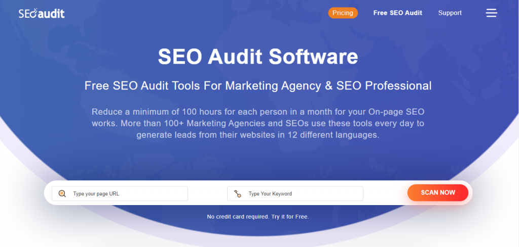 โฮมเพจการตรวจสอบ SEO